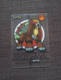 Pokemon Entei Magic Message Cards Merlin stickers - Image 1