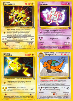 Pokemon Movie Promo Vintage Set 4 Card Pikachu Mewtwo Electabuzz Dragonite WoTC - Image 1