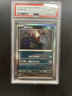 2023 Pokemon OBF Darkrai #136 Gem Mint PSA 10 Trading Card - Image 1