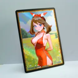 MAY Waifu Anime Card LIMITED 1/1 Custom TCG Holo Goddess Story ACG T11267 - Image 2