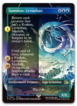 Summon: Leviathan (Borderless) #361 (Foil) (NM) Final Fantasy FIN Magic MTG - Image 1