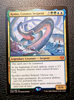 MTG Magic the Gathering Koma, Cosmos Serpent NM/M Kaldheim 221/285 Mythic Rare - Image 1