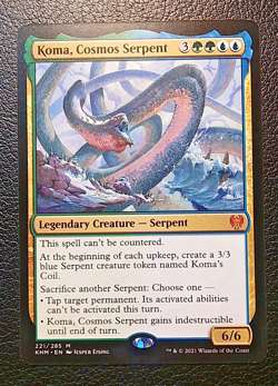 MTG Magic the Gathering Koma, Cosmos Serpent NM/M Kaldheim 221/285 Mythic Rare - Image 2