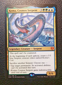 MTG Magic the Gathering Koma, Cosmos Serpent NM/M Kaldheim 221/285 Mythic Rare - Image 3