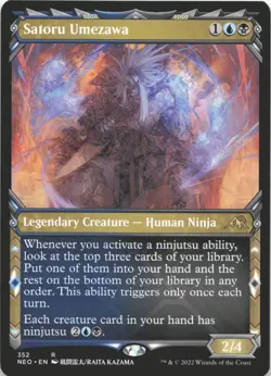 Satoru Umezawa (Showcase) (Foil Etched) R Kamigawa: Neon Dynasty 426 NM - Image 1