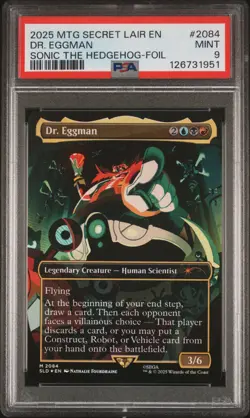 2025 MTG SECRET LAIR DROP SONIC: FRIENDS & FOES-FOIL #2084 DR. EGGMAN PSA 9 - Image 1