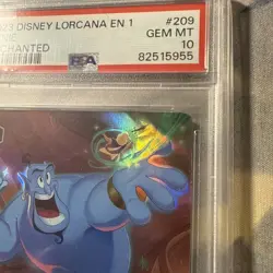⚔DOUBLE SWORD ERROR⚔ Genie On The Job PSA 10 Enchanted Disney Lorcana IN HAND! - Image 2