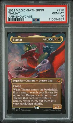 2021 MTG ADVENTURES IN THE FORGOTTEN REALMS SC #298 TIAMAT PSA 10 - Image 1