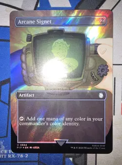 MTG - PIP - Arcane Signet (Borderless) (Surge Foil) #0884 - Near Mint - Image 1
