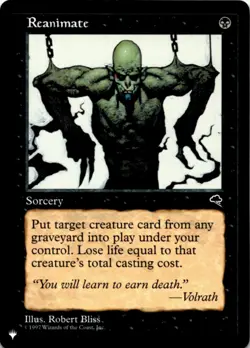 MTG Reanimate Normal NM The List Reprints Magic - Image 1