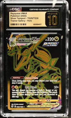 RAYQUAZA VMAX Silver Tempest Trainer Gallery Holo #TG29 CGC Pristine 10 Pokemon - Image 1