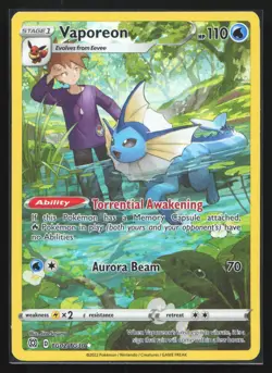 Pokemon Vaporeon TG02 Brilliant Stars Trainer Gallery Ultra Rare Holo NM - Image 1