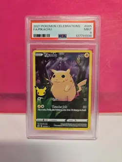 2021 Pokemon Pikachu 005/025 Celebrations Full Art - PSA 9 MINT - Image 1