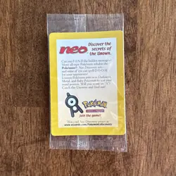 Pokemon Entei Movie Promo #34 WOTC Black Star Neo Discovery Sealed - Image 1