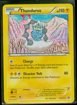 Pokemon THUNDURUS 50/113 Legendary Treasures RARE HOLO - NEAR MINT/MINT - Image 1