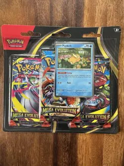 Pokemon Mega Evolution Psyduck Three Booster Blister - Image 1