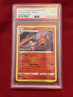 2020 Pokemon SWSH BSP Charizard-Holo #66 Prerelease PSA 9 - Image 2