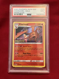 2020 Pokemon SWSH BSP Charizard-Holo #66 Prerelease PSA 9 - Image 3