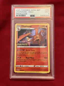 2020 Pokemon SWSH BSP Charizard-Holo #66 Prerelease PSA 9 - Image 4