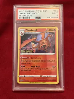 2020 Pokemon SWSH BSP Charizard-Holo #66 Prerelease PSA 9 - Image 5