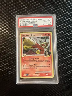 2009 Pokemon Platinum Supreme Victors Blaziken Fb Holo Psa 10 Gem Mint #2 - Image 1