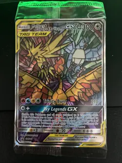 Pokemon Hidden Fates ETB Moltres & Zapdos & Articuno GX #SM210 Sealed Promo - Image 1
