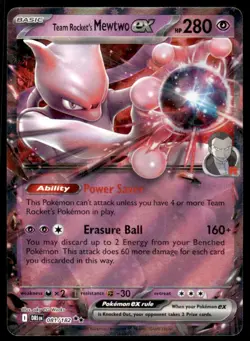 Pokemon TCG SV10: Destined Rivals #081/182 Team Rocket's Mewtwo NM - Image 1