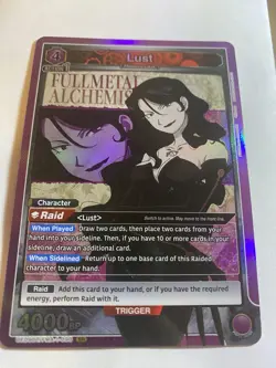 Union Arena TCG Lust SR UE09BT/FMA-1-090 Fullmetal Alchemist FOIL LP - Image 1