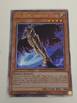 Yugioh - Evil HERO Adusted Gold - 1st Edition QCR Quarter Century NM - Free Holo - Image 1