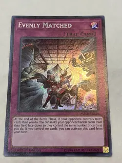 YUGIOH- 1x -Evenly Matched - MP18-EN154 - Secret Rare - 1st Edition - Image 1