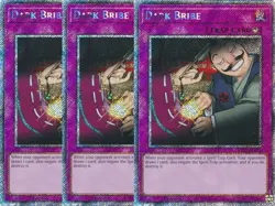 Yu-Gi-Oh! 3x Dark Bribe RA03-EN187 Platinum Secret Rare Playset - Image 1