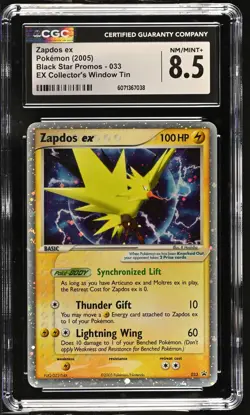 CGC 8.5 Zapdos ex 2005 Black Star Promos 033 Holo Pokemon Card - Image 1