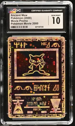 CGC 10 GEM MINT Ancient Mew 2000 Movie Promo Holo Pokemon Card - Image 1