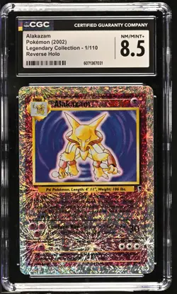CGC 8.5 Alakazam 2002 Legendary (Collection) 1/110 Reverse Holo Pokemon Card - Image 1