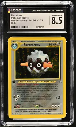 CGC 8.5 Forretress 2001 Neo Discovery 1st Edition 2/75 Holo Pokemon Card - Image 1