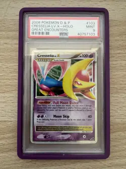 Pokemon Cresselia LV.X Holo 2008 Great Encounters 103/106 PSA 9 Pokemon Card - Image 1