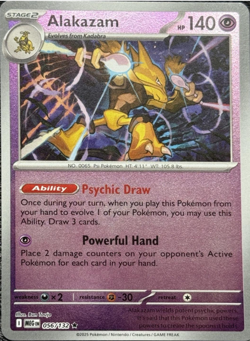 Alakazam 056/132 | Mega Evolution | Rare Reverse Holo | NM Pokemon Card - Image 1