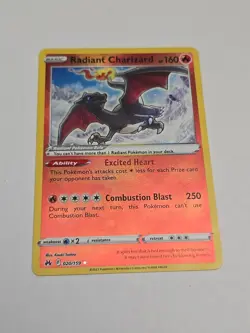Pokemon TCG Radiant Charizard Crown Zenith Holo Card 020/159 NM Condition - Image 1