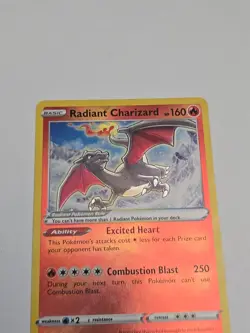 Pokemon TCG Radiant Charizard Crown Zenith Holo Card 020/159 NM Condition - Image 4