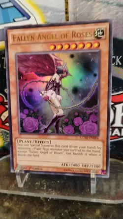 FALLEN ANGEL of Roses YU-GI-OH 1st Edition Foil Trading Card LC5D-EN094 - Image 1