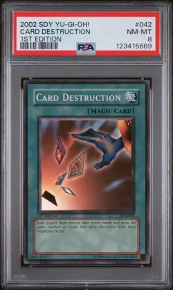 2002 Yu-Gi-Oh! Card Destruction SDY-042 Super Rare PSA 8 1st Edition - Image 1
