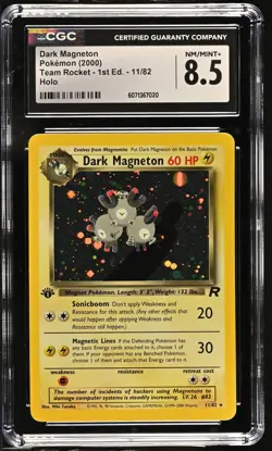 CGC 8.5 Dark Magneton Team Rocket 1st Edition 11/82 Holo Pokemon Card - Image 1