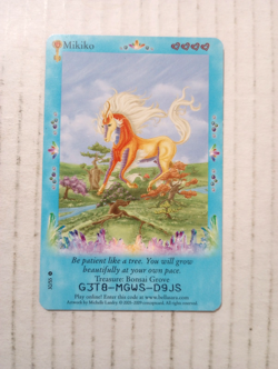 Bella Sara Treasures Mikiko 30/55 Bonsai Grove Common Horse Trading Card 2009 - Image 1