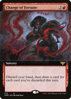 Change of Fortune (Extended Art) #375 (Foil) (MP) Crimson Vow VOW Magic MTG - Image 1