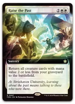 Raise the Past (Extended Art) #447 (Foil) (NM) Foundations FDN Magic MTG - Image 1