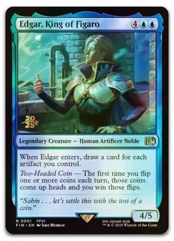 Edgar, King of Figaro #51 (Foil) (NM) Prerelease Cards PRE Magic MTG - Image 1