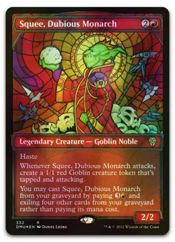 Squee, Dubious Monarch (Textured Foil) #332 (LP) Dominaria United DMU Magic MTG - Image 1