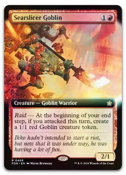 Searslicer Goblin (Extended Art) #468 (Foil) (LP) Foundations FDN Magic MTG - Image 1