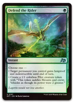 Defend the Rider #157 (Foil) (NM) Aetherdrift DFT Magic MTG - Image 1