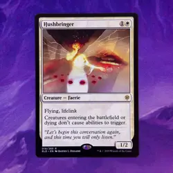 Hushbringer 018 ELD Faerie White Throne of Eldraine Lifelink Fae Lorwyn MTG - Image 1